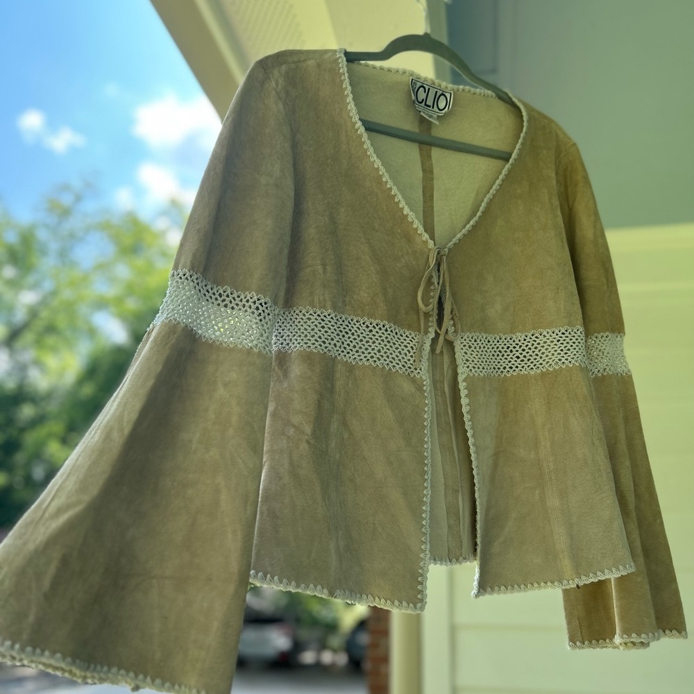 Vintage 80s-90s Suede Shirt/Blouse Size 8